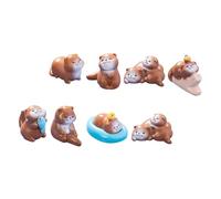 DOITOOL 8pcs Miniature Resin Otters Figurines for Home and Potted Plant Decor, Lightweight and Robust Material with Adorable Playful Design, Small Animals Decorations for Garden or Bonsai