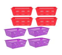 DOITOOL 8pcs Multi-purpose Plastic Coin Baskets Large-capacity Storage Containers for Shop and Hotel Use, Convenient for Moving and Organising Sundries in Play Centres