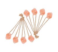 DOITOOL 8pcs Natural Pink Mineral Salt Blocks for Livestock Each Licking Salt Bricks for Horses Cattle Deer Goats Promote Healthy Growth Vitality and Nutrient Absorption