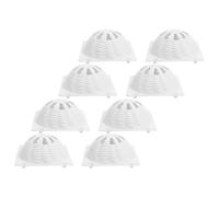 DOITOOL 8pcs Plastic Bird Nest Lids Hollow Hanging Cage Covers Easy to Install Fixed on Nest White for Young Birds Incubation and Pet Shop Use