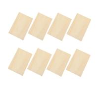 DOITOOL 8pcs Rectangular Wood Chips Decors Blank Wood for Painting Projects for Custom Designs for Pyrography for Drawing Beige