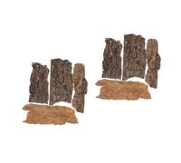 DOITOOL 8pcs Reptile Tree Bark Terrarium Decor Natural Turtle Platform for Reptile Climbing Hide for Leopard Gecko and Tortoise
