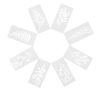 DOITOOL 8pcs Reusable Floral and Leaf Painting Stencils Botanical Vine Craft Templates for Adults DIY Art Projects Home Party Festival Decorations