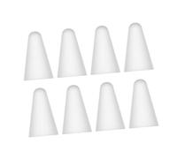DOITOOL 8PCS Silicone Stylus Nib Tip Caps for Pencil Protective Soft Sleeve with Slip Friction Noise Reducing Dust Resistant Cover for Precise Drawing and Writing White