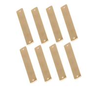 DOITOOL 8pcs Stainless Steel Long Rectangular Pendant Connectors with Double Mirror Polished Key Tags Labels for DIY Jewelry Making and Engraving Reusable Luggage Blank Tags for Personal