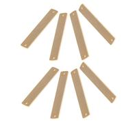 DOITOOL 8pcs Stainless Steel Rectangular Long Bar Pendant Connectors with Double Mirror Polished Keychain Label Tags for DIY Jewelry Accessories