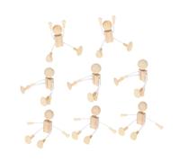 DOITOOL 8pcs Unfinished Wooden Doll Bodies for DIY Painting Creative Art for Develop Motor Skills and Imagination for Craft Projects and Party Decorations