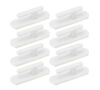 DOITOOL 8pcs White Plastic Blind Rope Cleat Hooks for Cable Management and Fixing Blind Rope, Classic and Modern Style, Suitable for Living Room and Restaurant Use