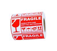 DOITOOL 900 pcs Red Fragile Sticker Labels Strong Adhesive Handle with Care Warning for Shipping Moving Packing Boxes Cartons Pallets Self Adhesive Mailing Stickers