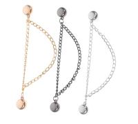 DOITOOL 9pcs Adjustable Magnetic Clothing Clips Alloy with Chain for Pants Waist and Shirt No-sew Multifunctional Cinch Fasteners for Jeans Dresses and Shirts Magnetic Buttons Accessories