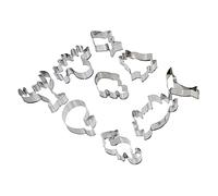 DOITOOL 9pcs Stainless Steel Egg Cook Rings and Cookie Cutters Ocean Animal Shapes Including Whale Shark Crab Penguin DIY Biscuit Molds for Baking and Pancake Breakfast Sandwiches Easy to