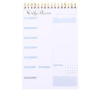 DOITOOL A5 Tear-off Planning Notepad Weekly to Do List Planner with Nonstick Design and Easy to Tear Paper, Aluminium Alloy Binding, White Cover, for Daily Task Organisation