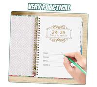 DOITOOL Academic Daily Planner Notebook Lightweight Coil Binding Decorative Agenda Notepad for Students Staffs Teachers Office Use