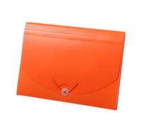 DOITOOL Accordion File Folder Receipt Organizer Bill Folder Pp Material Simple Stylish Orange for Travel and School Use