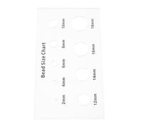 DOITOOL Acrylic Bead Sizer Tool 2-18Mm with Pearls Size Chart Jewelry Measuring Ruler for Crafts Bracelets and Beads Jewelry Making