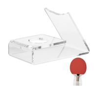 DOITOOL Acrylic Ping Pong Paddle Stand for Table Tennis Racket Display with Space Saving and Simple Design, Desktop Holder Suitable for Office and Study Use