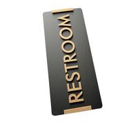 DOITOOL Acrylic Restroom Sign Bathroom Door Wall Decor with Clear Restroom Lettering for Office and Public Spaces Efficient Navigation Unisex Toilet Identification