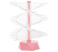 DOITOOL Acrylic Spiral Nail Tips Display Stand with 60 Pink Nail Sample Sticks and Simple Appearance and Safe Design for Salon and Home Use