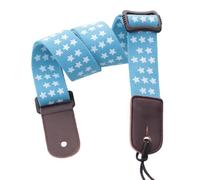 DOITOOL Adjustable Cotton Ukulele Bass Strap Leather Head for Ukulele Player Use Musical Instrument Sky