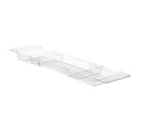 DOITOOL Adjustable Extendable Plastic Bathtub Tray with Anti-slip Storage Caddy and Foldable Soap Holder, Bath Tub Organizer Shelf for Bathroom Relaxation and Tablet, Phone, Wine Holder