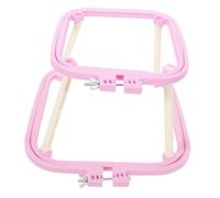DOITOOL Adjustable French Double Layer Embroidery Hoop Stand for Cross Stitch and Quilting Projects Integrated Scroll Sewing Frame with Ergonomic Height for Needlework Craft Supplies in