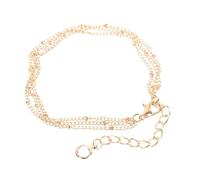 DOITOOL Adjustable Gold Layered Beaded Bracelet for Women with Fine Workmanship, Simple Retro Style, for Halloween and Spring Festival Wrist Decor