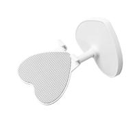 DOITOOL Adjustable Heart Desktop Cell Phone Stand for Smartphone and Tablet | Abs and Metal Build, White Finish, Non-slip Silicone Pad, Stable Base for Business Trips and Home Office