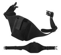 DOITOOL Adjustable Mic Belt Fitness Waist Pack - Sweat Absorbent Neoprene Microphone Pouch - Bounce Free Gym Instructor Running Waistpack - Black Transmitter Carrier Holder for Phone Keys