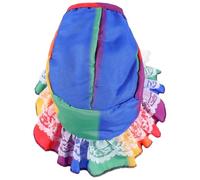 DOITOOL Adjustable Rainbow Dog Hat for Small Pets and Cats, Breathable Polyester Cloth Bucket Hat with Two Straps, Easy to Wear and Take, for Dressing and Festival Parties
