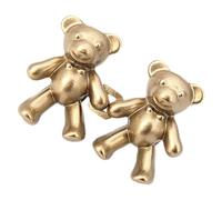 DOITOOL Adjustable Waist Tightener Button for Jeans and Pants Cute Bear Design Gold Color No Sew Solution for Girls and Women for Loose Waistbands and Custom Fit