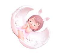 DOITOOL Adorable Angel Girl Cake Ornament Resin Miniature for Birthday Cake Decoration Prop Compact Fairy Garden Figurine Safe Resin Craft for Party and Desktop Display