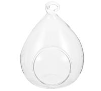 DOITOOL Air Plant Terrarium Glass Hanging Planter Globe Shape Container for Succulents Indoor Use 12X8X8Cm