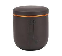 DOITOOL Airtight Purple Clay Tea Storage Jar Canister with Sealed Lid for Home and Office Use, Black Portable Tea Caddy Suitable for Grains and Dried Fruit Storage