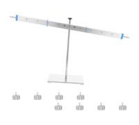 DOITOOL Alloy Lever Balance 50cm with Stand and 10 Hook Weights for Physics Education - Teaching Tool for Balance Equations and Early Math Manipulatives in Classroom and Home Learning