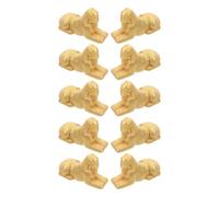 DOITOOL Ancient Egyptian Sphinx Resin Models Versatile Micro Landscape Statues 10pcs Artistic Detail and Golden Finish Symbolizing Strength and Wisdom Present Present for Friends and
