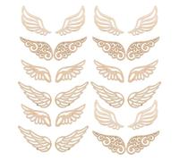 DOITOOL Angel Wings Wood Slices : 40pcs Vintage Hollow Wooden Unfinished Cutouts for Crafting DIY Projects Unpainted Wood Christmas Wing Shapes for Home Decor and Scrapbooking