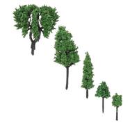 DOITOOL Artificial Miniature Tree for Diorama Layout Portable Plastic Mini Trees with Realistic Leaves and Trunks Multiple Options for Dollhouse Fairy Garden and Architectural Model