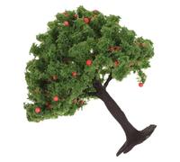 DOITOOL Artificial Plastic Miniature Fruit Tree for Dollhouse Scenery Props, 7 Inch Model with Lifelike Leaves and Intricate Branch Textures, Maintenance-free and Stable Display