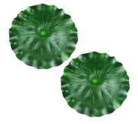 DOITOOL Artificial Pond Leaves 2Pcs Floating Foam Lily Pads 46 Inch Realistic Lotus Leaves Water Decorations for Aquarium Fish Tank Pond Garden
