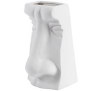 DOITOOL Artistic Nordic Ceramic Human Face Vase for Dried Flowers, White Creative Flower Container Tabletop Vase Adornment for Living Room and Home Décor