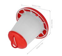 DOITOOL Automatic Hanging Chicken Feeder with Large Capacity Red and White Poultry Feeding Container for Chickens Chicks Ducks and Quail Waste-reducing Design for Efficient Feeding