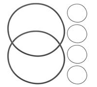 DOITOOL Bar Stool Wear-resistant and High Elasticity Plastic Rings 6pcs round Base Gasket Black Circular Pads for Bar Chair Floor Protectors Suitable for Homes