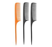 DOITOOL Barber Hairdressing Comb 3 Pieces Wide Tooth Tail Handle Thickened 10.2 Inch Styling and Detangling Combs Suitable for Men and Women Shampoo Use