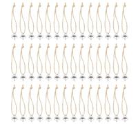 DOITOOL Bauble Hangers with Caps :100PCS Christmas Ornament Caps Replacement Bauble Topper DIY Kits Silver Plastic Round Santa Hats Top for the Box of Chair for DIY Craft Christmas Decorations Hangers