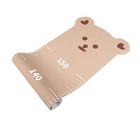 DOITOOL Bear Height Growth Chart Wall Decal Sturdy Cloth Material Accurate Scale Cartoon Design Easy to Read Peel and Stick Wall Sticker for Kids Nursery Bedroom Brown Animal Decor