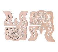 DOITOOL Beige Wooden Reading Holder Temple Classic Book Holder Creative Design Comfortable Stable Reading Rack for Home and Library