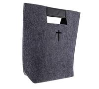 DOITOOL Bible Carrying Case Felt Tote for Christian Study Church Bag Classic Cross Pattern