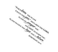 DOITOOL Bible Verse Stickers, Vinyl Wall Scripture Decal for I Know the Plans for You, PVC Black Wall Stickers Christian, Easy to Apply and Remove, for Smooth Surfaces