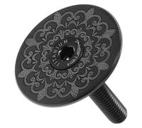 DOITOOL Bicycle Headset Top Cap Bike Upper Cover Titanium Alloy Black 28.6mm for Bike Fork Stem Mountain Biking Road Biking Stability Moisture Protection