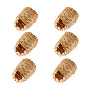 DOITOOL Bird House 6Pcs Handmade Bird Nest with Hooks Bamboo Woven Shelter for Birds on Porch or Backyard